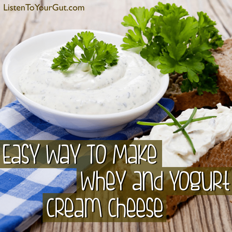 Easy way to make whey and yogurt cream cheese
