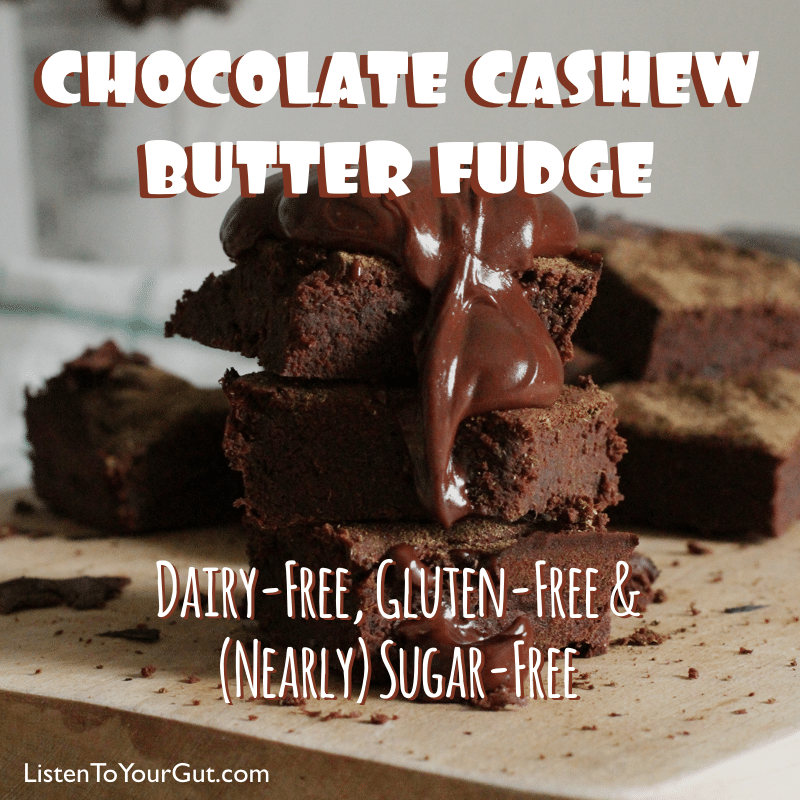 Chocolate Cashew Butter Fudge - Dairy-Free, GF, and nearly Sugar-Free!