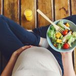 image illustrating healthy bowl being held by a pregnant lady