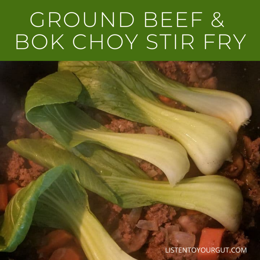 Ground Beef & Bok Choy Stir Fry