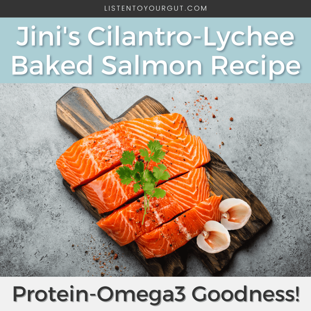 Jini's Cilantro-Lychee Baked Salmon Recipe