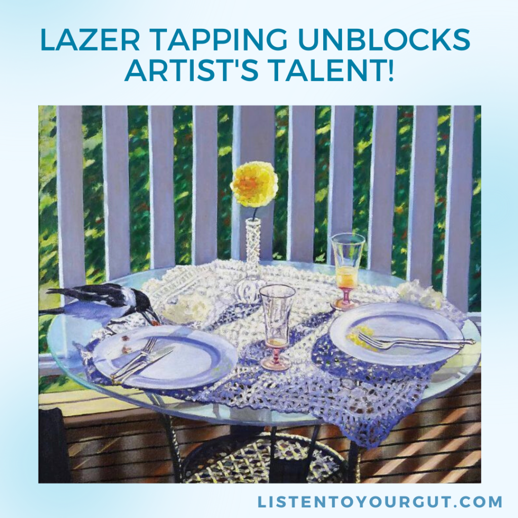 Lazer Tapping Unblocks Artist's Talent!