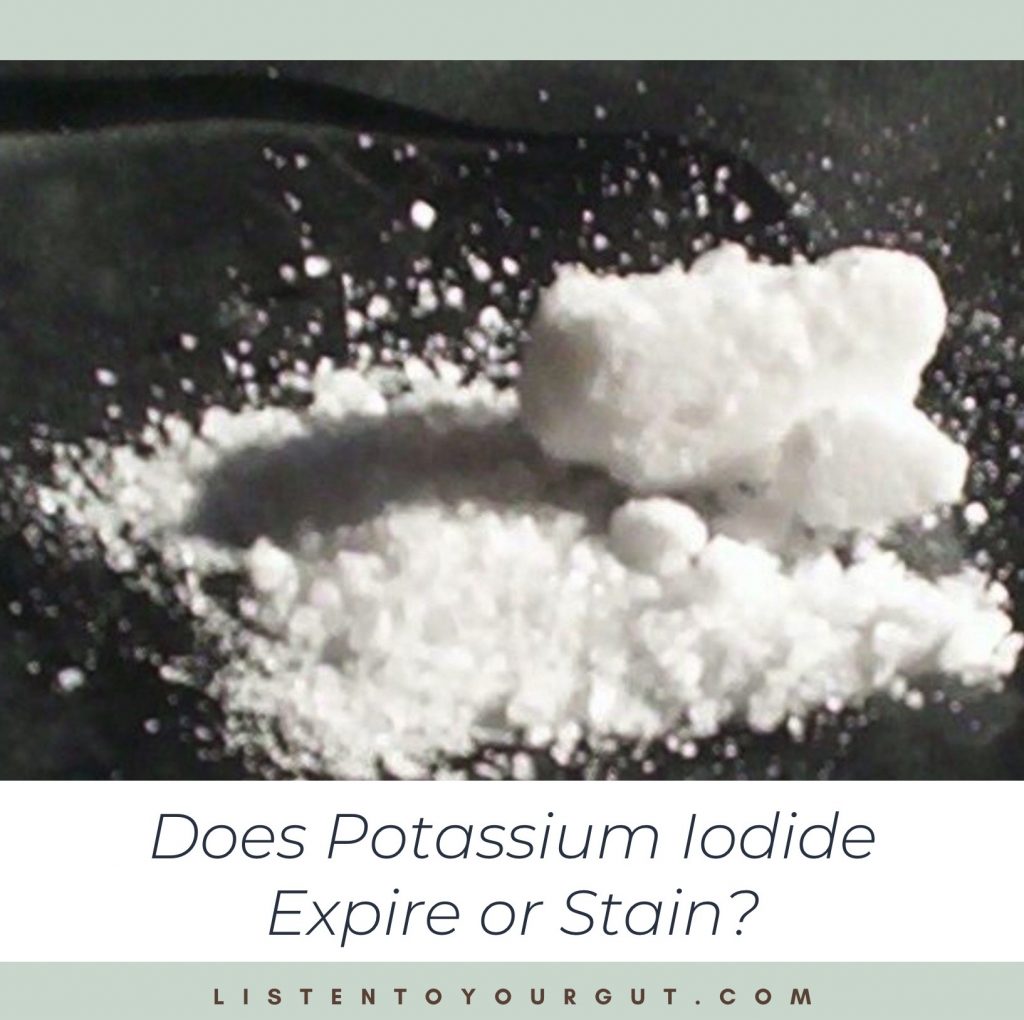 does potassium iodide expire or stain?