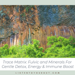 Trace Matrix: Fulvic and Minerals For Gentle Detox, Energy & Immune Boost